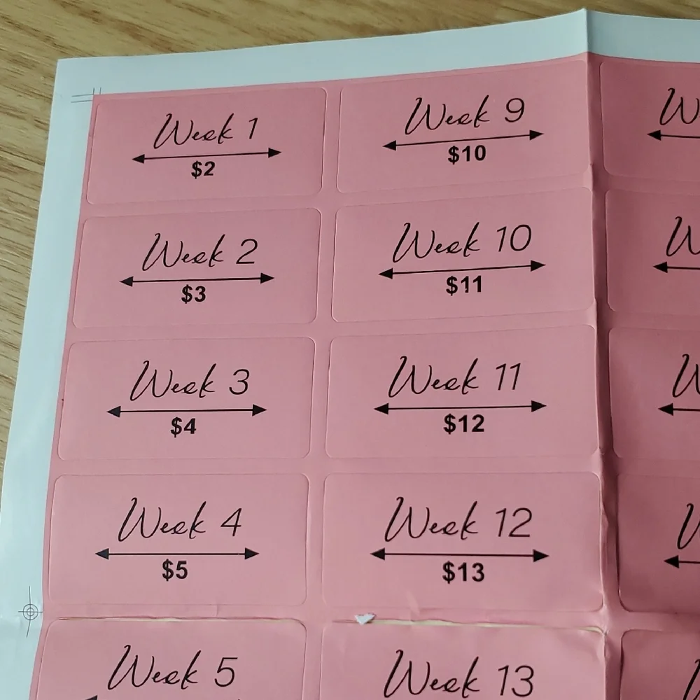 Colorful 52 Weeks Savings Challenge Planner